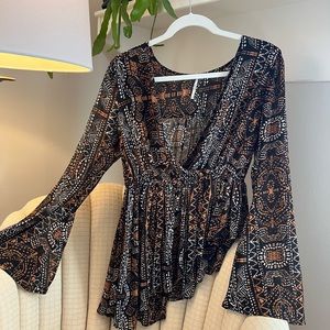 Free People v-neck blouse